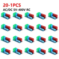 Módulo de circuito de absorción RC, relé de protección de contacto, resistencia contra sobretensiones AC/DC 5V-400V, placa Snubber, 20-1 piezas
