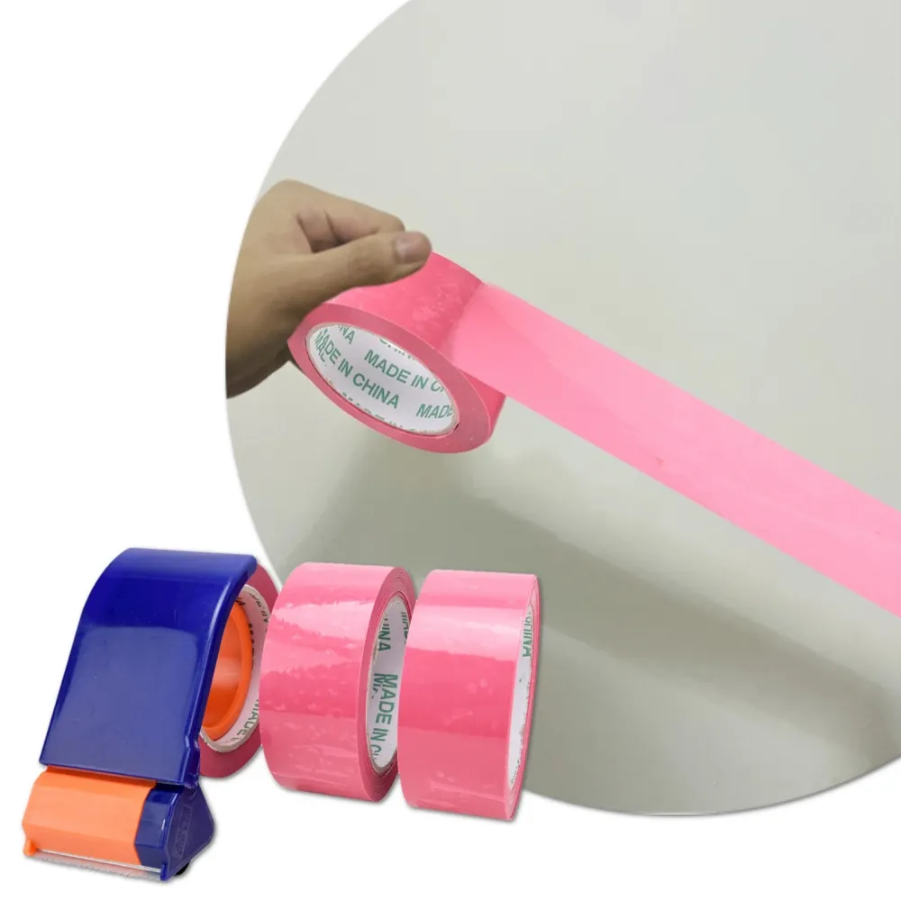 Multi Piece Set Pink Color Tapes Writable PP Tape Color Tape Packing Sealing Pink Tape Adhesive Paper High Viscosity Tools