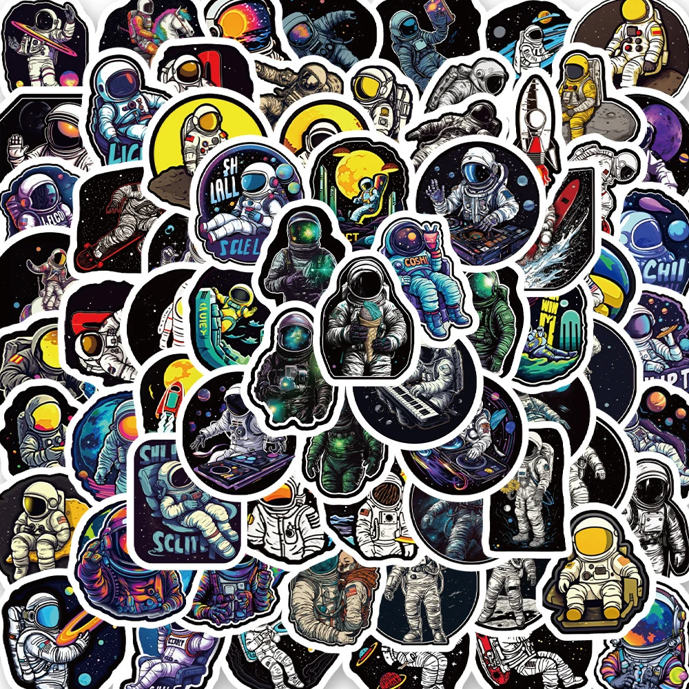 

10/50/100PCS Outer Space Astronaut Cartoon Stickers for Kids Decals Toys Waterproof Graffiti Laptop Phone Car PVC Cool Sticker