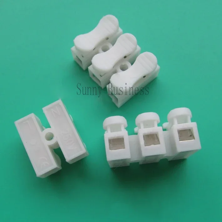 30pcs lot 2 Pins 3pins Electrical Cable Connectors CH2 Quick Splice Lock Wire Terminals
