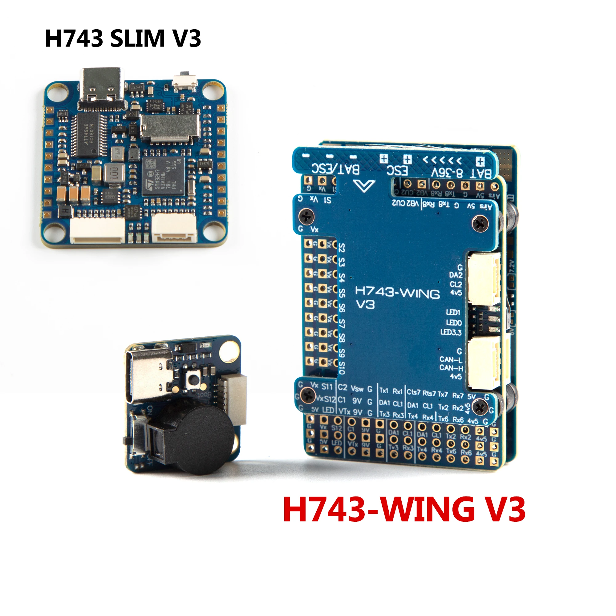 H743-WING V3 FC STM32H743VIT6 Built-in OSD Blackbox 3~8S LiPo H743 SLIM V3 Flight Controller for RC Multirotor Fixed-Wing Drones
