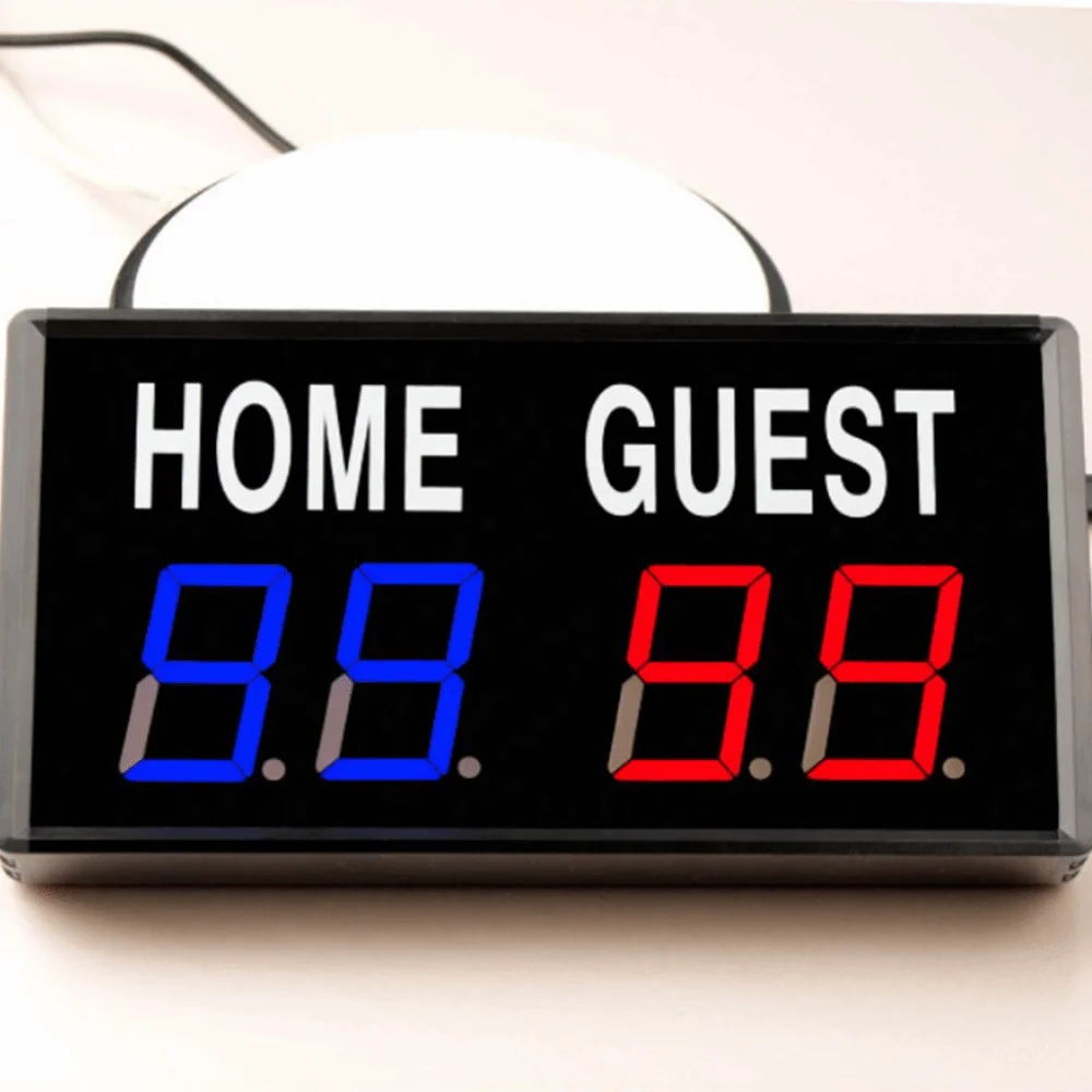 4-Digit LED Digital Scoreboard Wireless Remote Portable Digital Score Keeper Multifunctional Electric Mini Electric Scoreboard