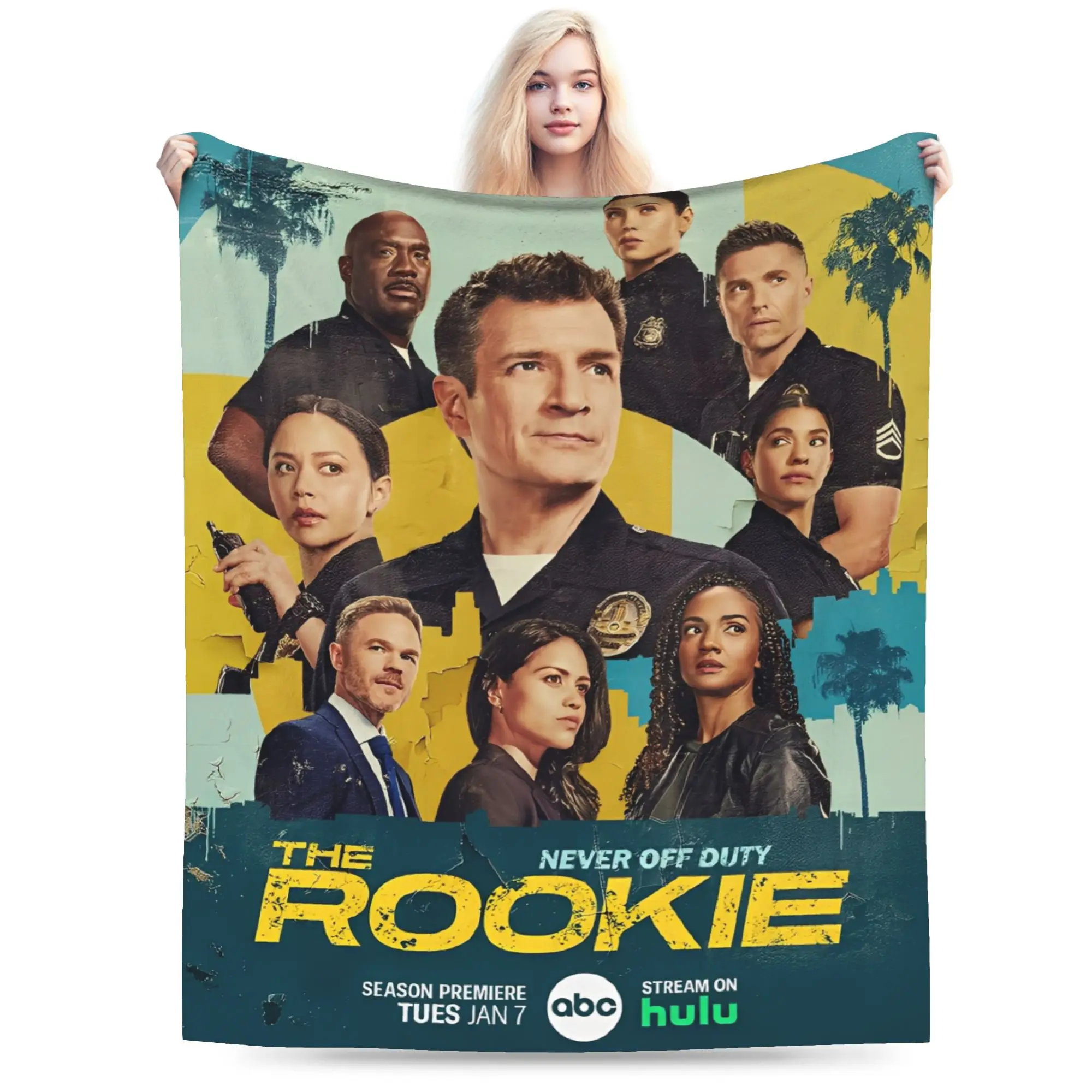 

Одеяла для телешоу Rookie, качественное теплое мягкое одеяло, весеннее декоративное одеяло для дивана, стула, дивана-кровати, покрывало с узором