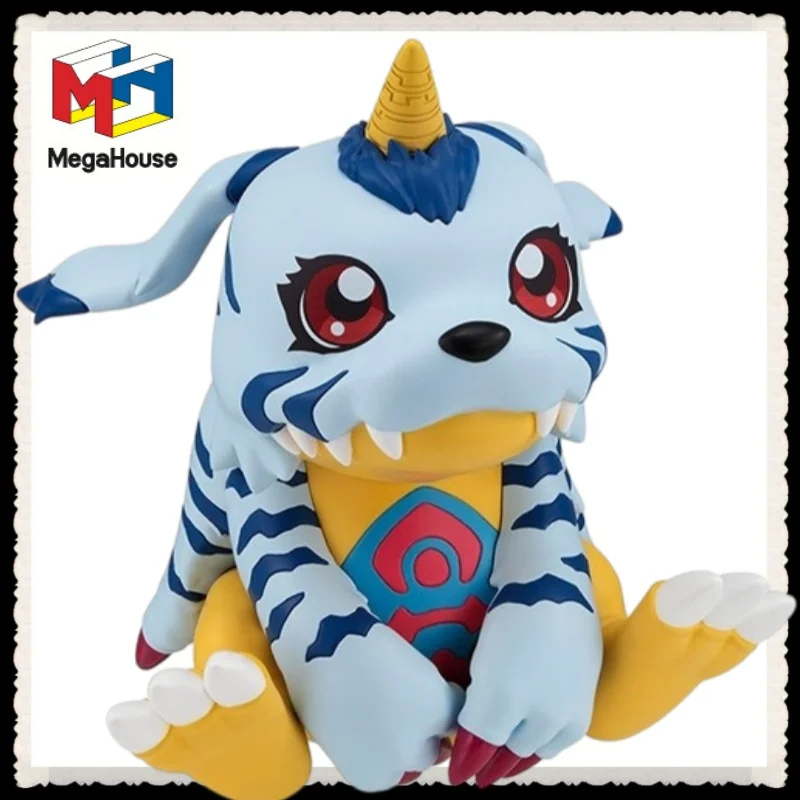 In Stock 100% Original MegaHouse Look Up Gabumon Figure,11cm Height Digimon Adventure Anime PVC Q‑Version Collectible Model