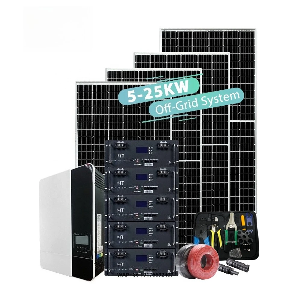 HT Complete Home Hybrid Grid Solar System Kit 5kw 10kw 15kw Solar Panels Lithium Battery 'MPPT Controller Home Energy Storage