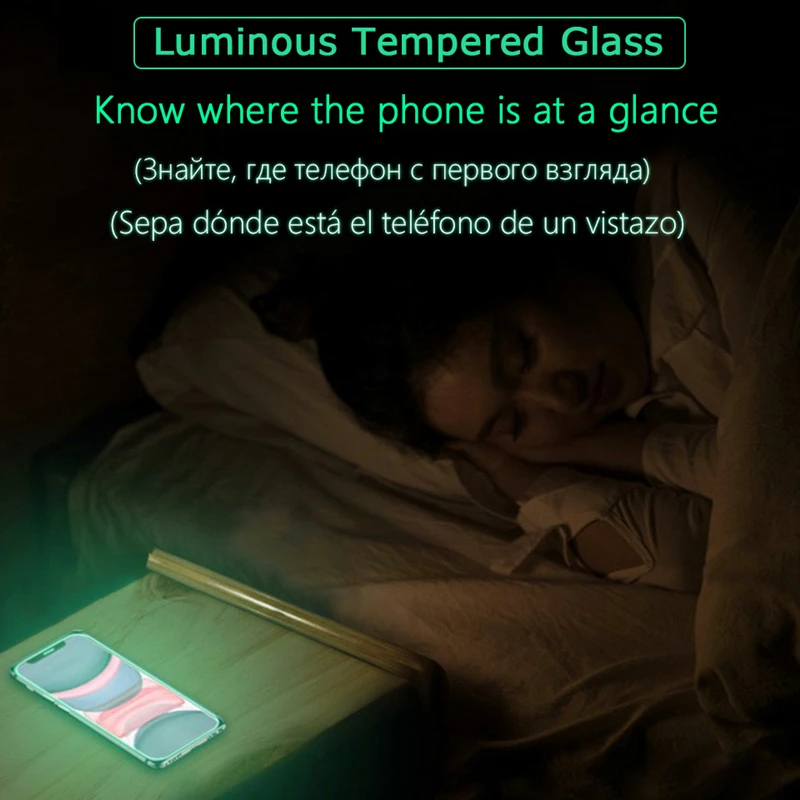 3Pcs Luminous Tempered Glass For Samsung Galaxy A51 A50 A70 A71 A30 A20 A10 Glowing Screen Protector For Samsung A52 A72 Glass