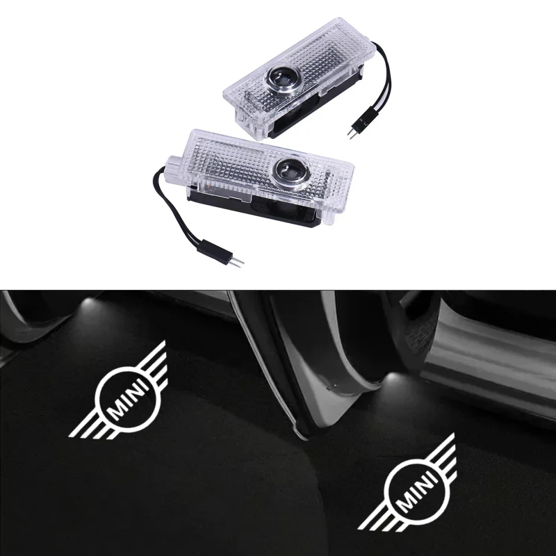 

2-4Pcs HD Led Lamp For BMW Mini Cooper R55 R56 R50 R53 R60 F55 F56 Countryman Car Door Projector Welcome Light Auto Accessories