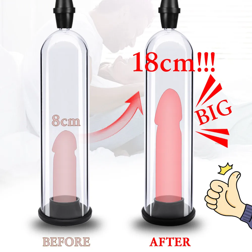 Vacuum Penis Pump Strengthen Manual Penis Enlarger Booster Extender Device,3 Sizes Suction Sleeves,or with fake Vagina Sleeve