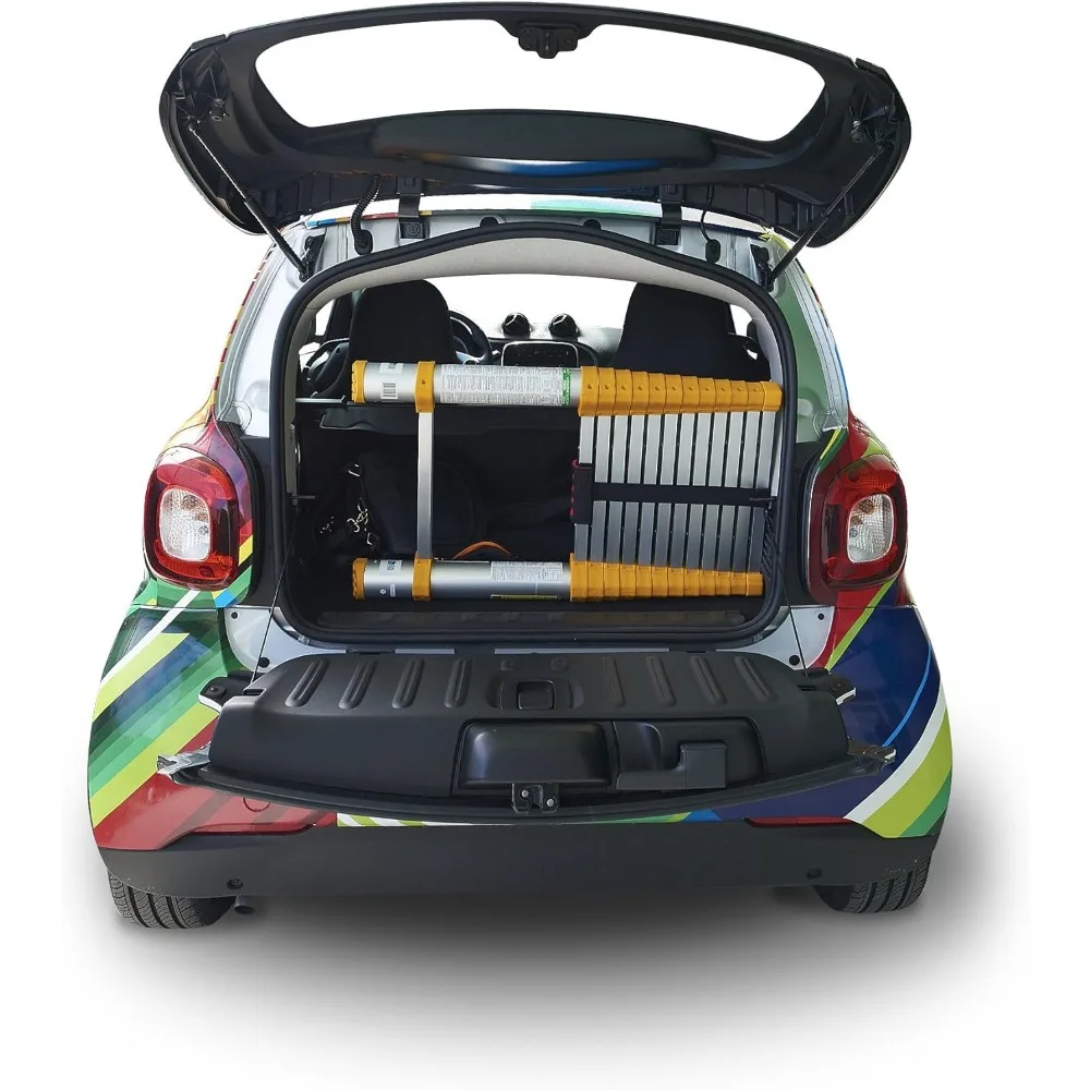 Escalera telescópica de aluminio, serie profesional tipo I de 15,5 pies, capacidad 785P, escalada y extensión para uso industrial