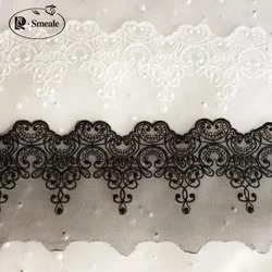 DIY Fabric Lace Black White Sweet Cordate Lace Trim DIY Craft Materials Clothing Accessories Lace Embroidery RS80