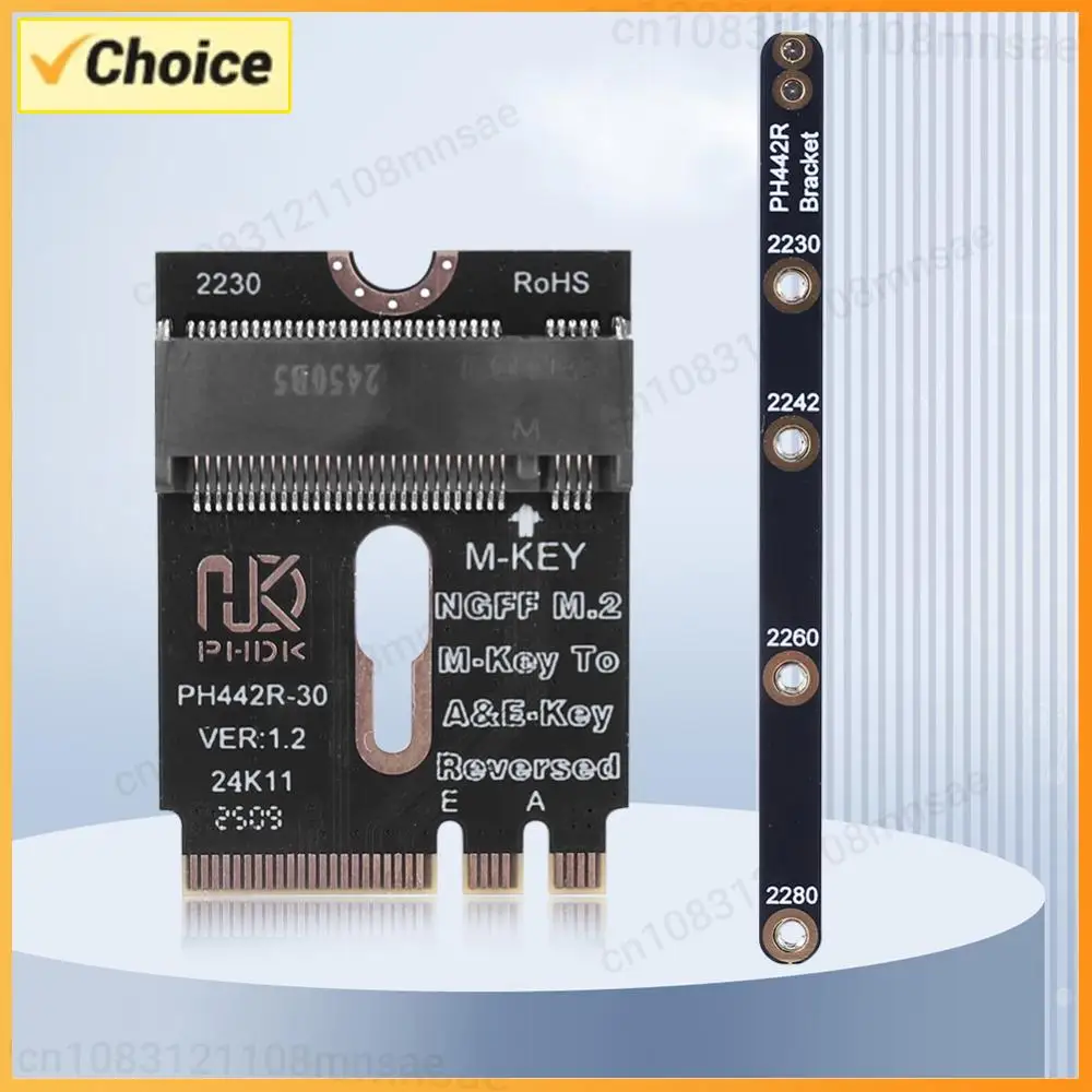 NGFF A+E-Key Male To NVME M-key Female Extension A/E Key To M Key PCIE 4.0 Riser Card for Laptop Mainboard SSD 2280