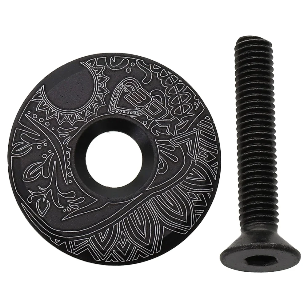 

Unmarked Bicycle Headset Carbon Top Cap Aluminum Alloy Bike Stem 28.6mm Stainless Steel Plated Screws For Road/mountain Bikes