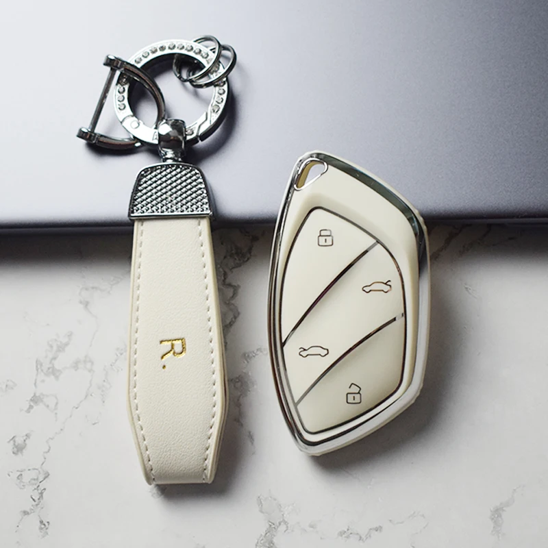 Car Smart Key Case Cover Fob For Roewe Marvel-X Feifan Marvel-R 2018 2019 2020 2021 Soft TPU Keyless Protector Shell Accessories