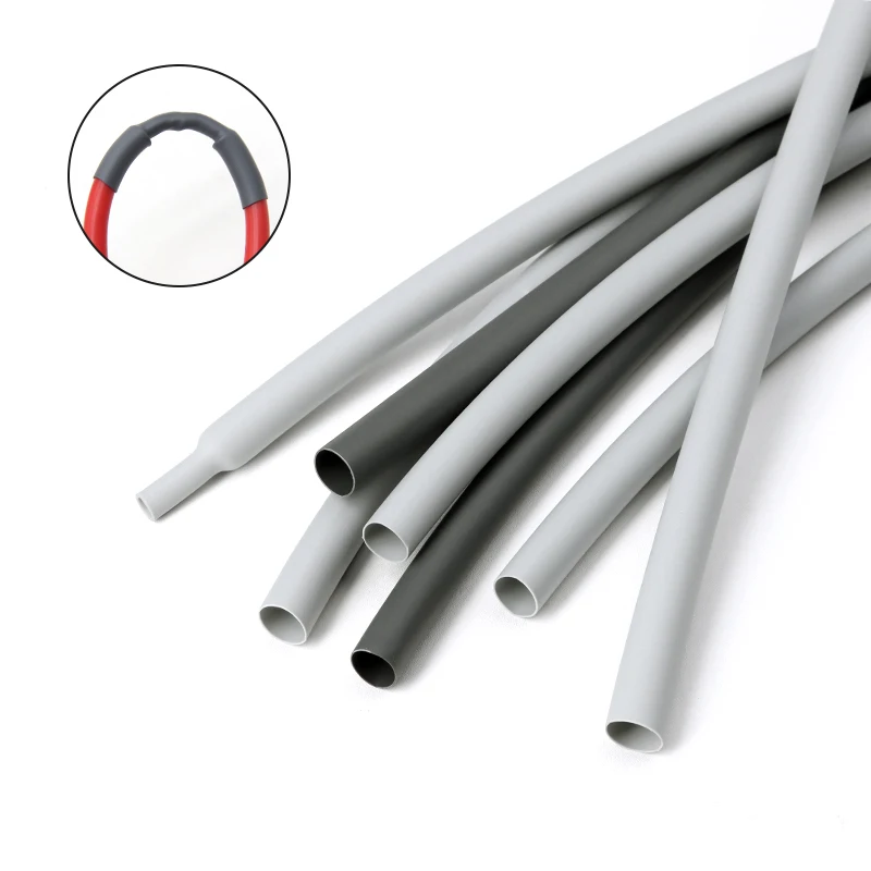 Кабельная муфта диаметром 1 мм ~ 50 мм, серая термоусадочная трубка, разъем «сделай сам», ремонтная обертка, провод 2:1, полиолефиновая изоляционная защитная втулка