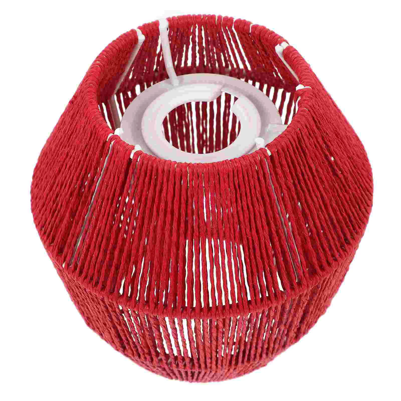 

Manual Paper Rope Lampshade Woven Table 1300X1300X1300CM Metal Rattan Pendant Light Hotel Retro