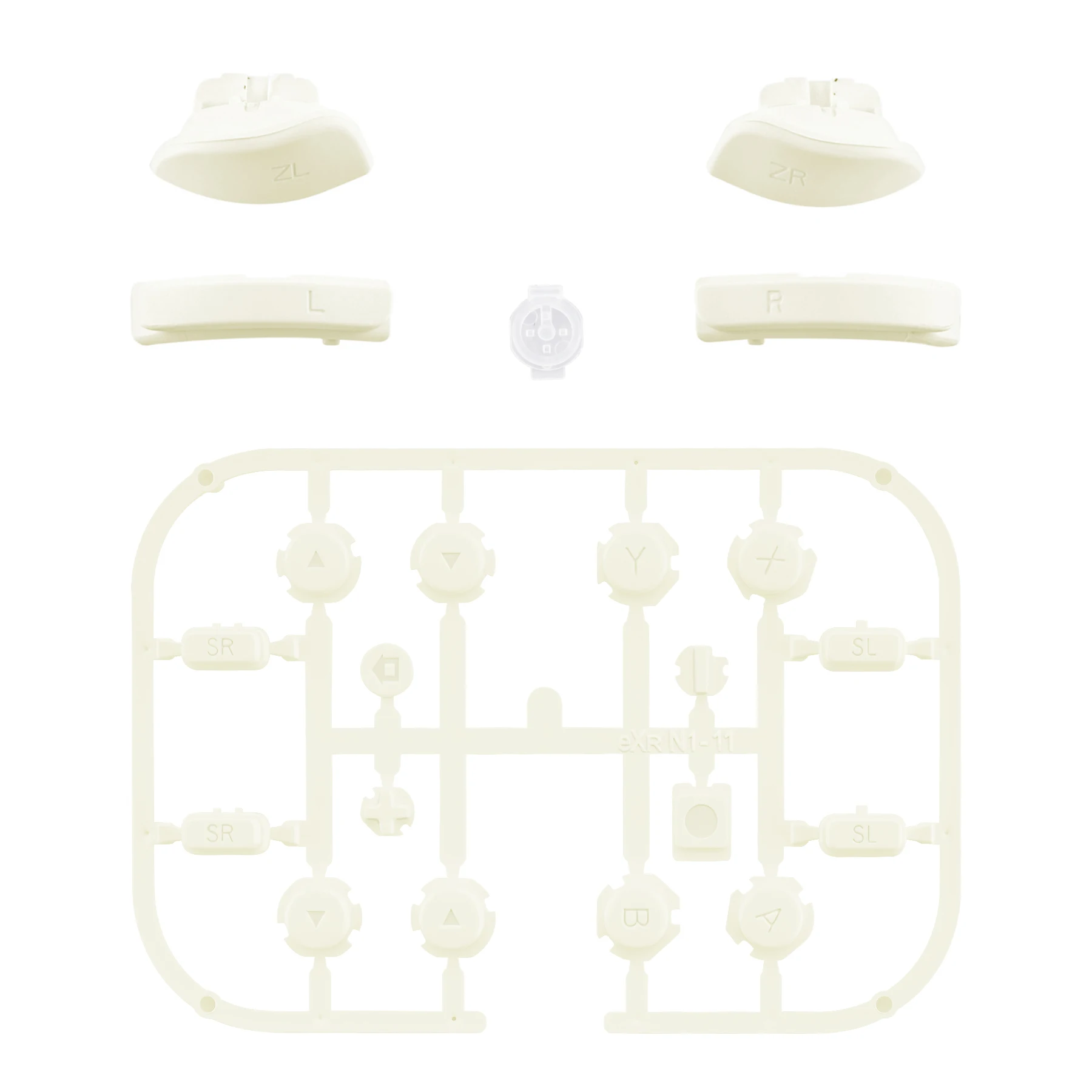 

eXtremeRate Light Cream Full Set Buttons with Tool for Nintendo Switch & OLED JoyCon ABXY Direction Keys SR SL L R ZR ZL Trigger