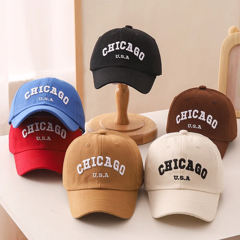 

Детская бейсболка с вышивкой и буквами, модная детская фуражка, солнцезащитный козырек для мальчиков и девочек от 2 до 5 лет, однотонная детская шляпа с утиным языком