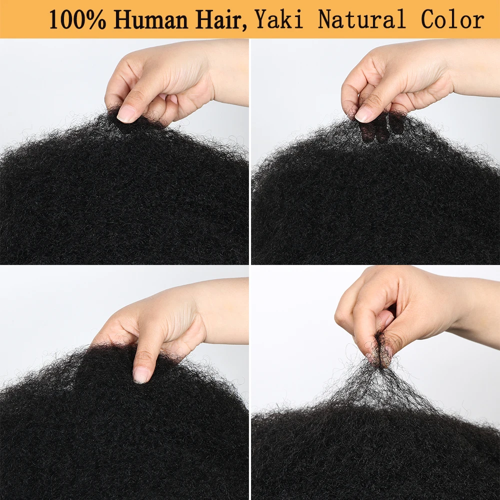 Afro Kinkys Bulk Human Hair for Dreadlock Extensions Loc Repair Braiding Twist Tight Afro Kinky Human Hair for Locs 1 Pack 30g