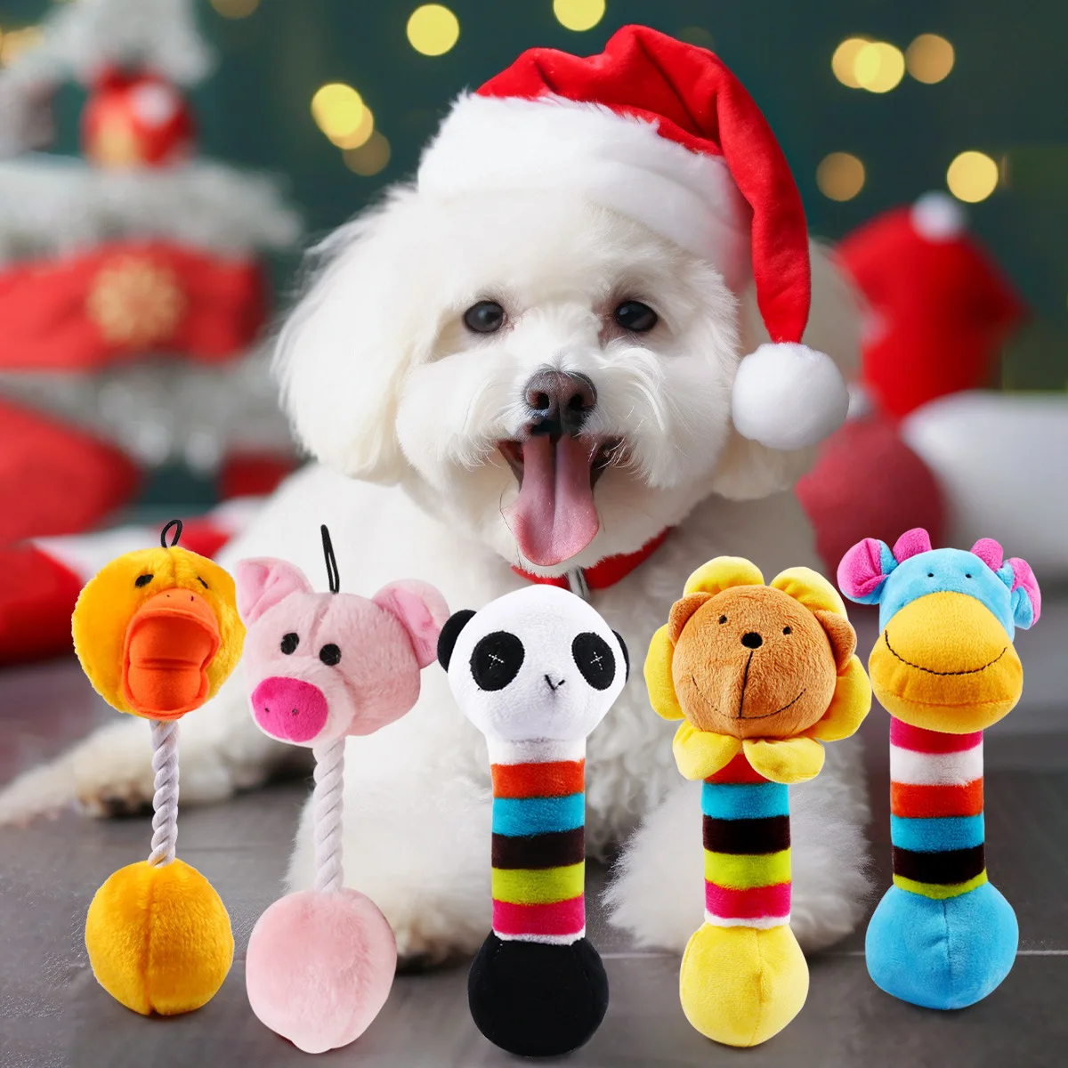 

Pet Toy Plush Soothes Small Dogs, Relieves Boredom Is Bite Resistant. Small Medium-Sized Dogs With Long Strips Accompany Pet