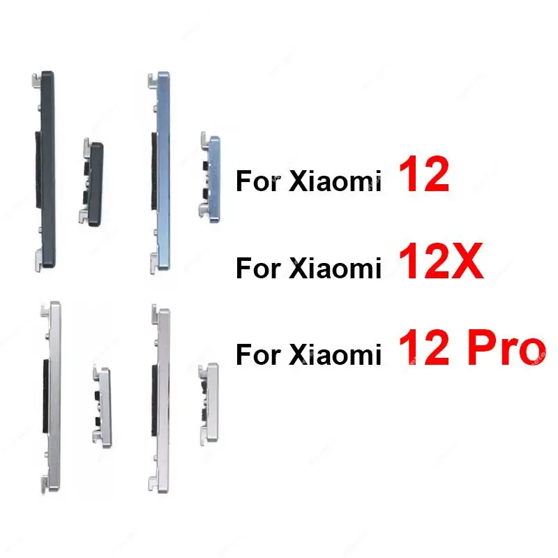 Power Volume Buttons For Xiaomi Mi 12 Pro Mi 12X Mi 12 Lite On OFF Power Volume Up Down Side Keys Replacement Repair Parts