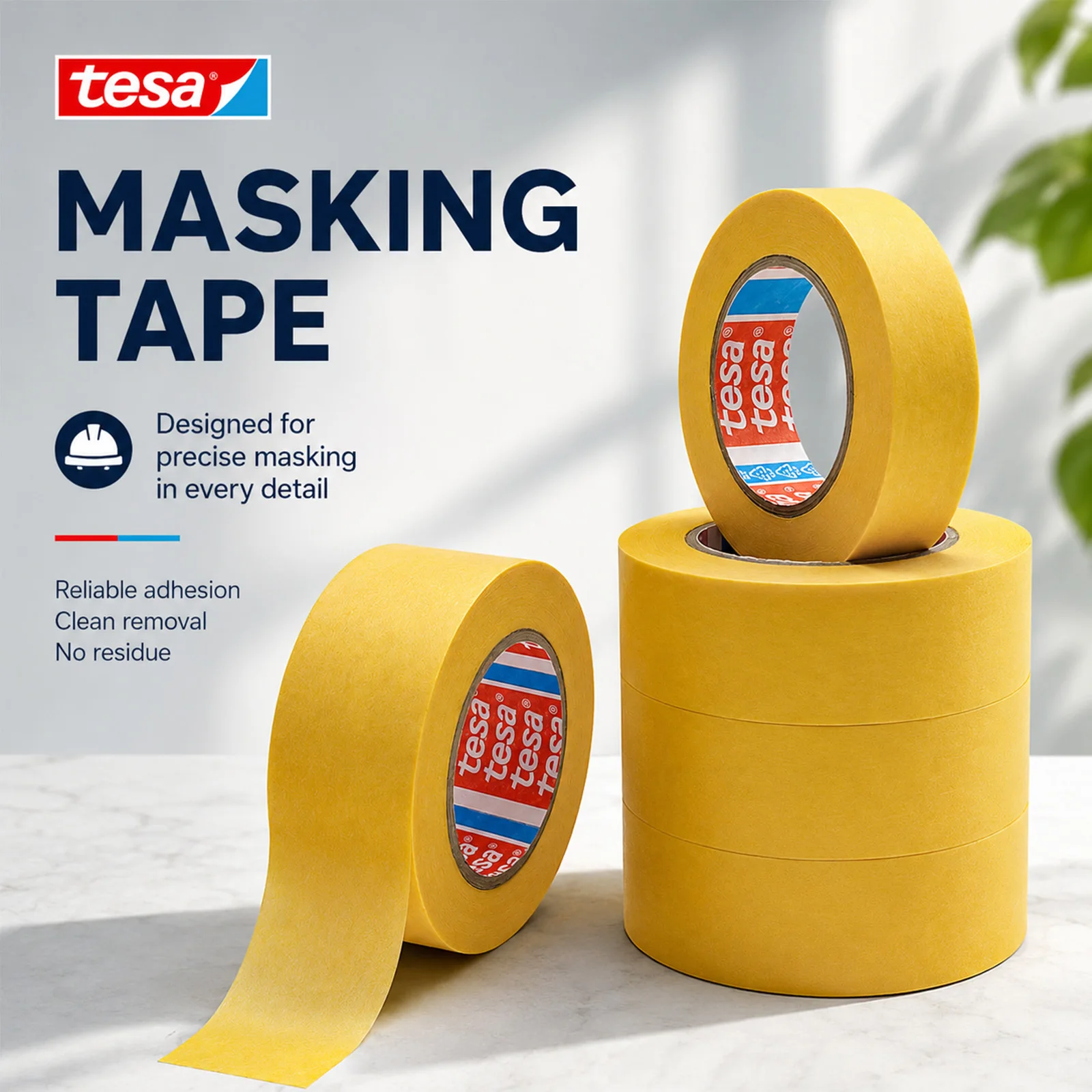 Tesa Washi Masking Tape High Temp Resistant Easy Tear No Residue for Auto Painting Art Drawing Decoration Precision Masking