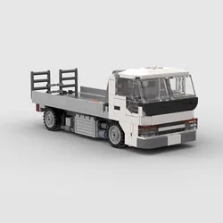 Bricklink Technical Truck 8-wide Isuzu Elf Car Carrier Speed Vehicles Trailers City Transporters Building Blocks Kid Toys Gift