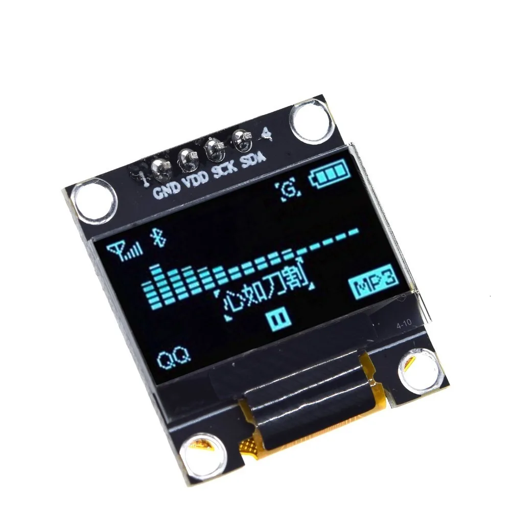 Certificazione TZT ROHS Modulo display OLED bianco seriale IIC da 0,96 pollici 128X64 I2C SSD1306 12864 Scheda schermo LCD per Arduino