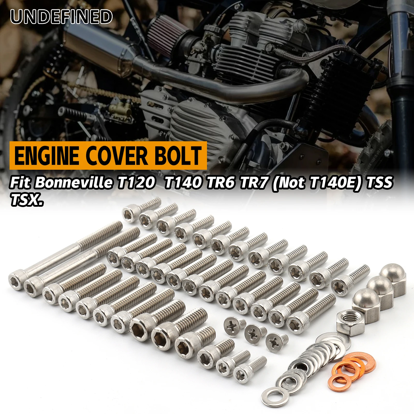 

Motorcycle Engine UNC Allen Cover Bolt Kit For Triumph Bonneville T120 T140 TR6 TR7 TSS TSX Moto Accessories Stainless Steel