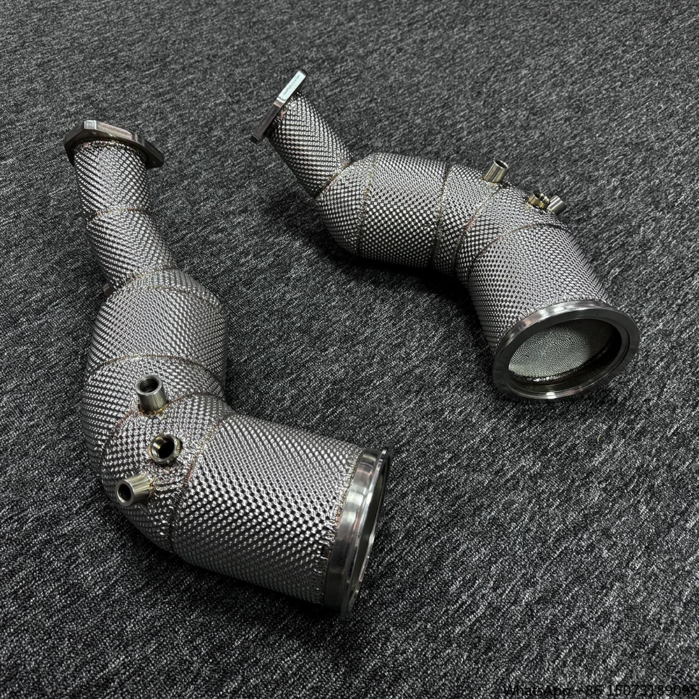 

Professional Catalyst Downpipe with Heatshield Stainless Steel Exhaust Pipe for RS6 RS7 C8 4.0T