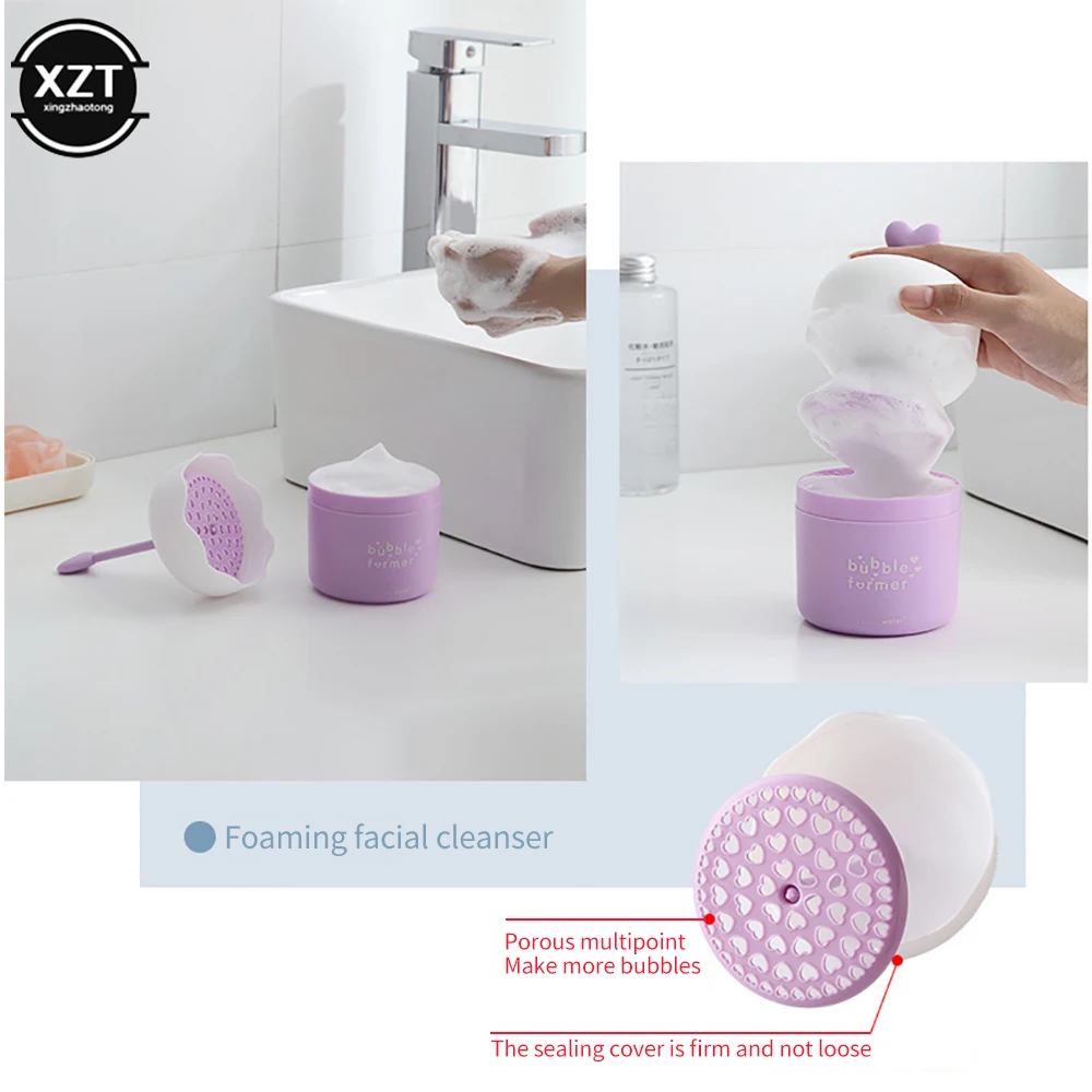 Portable Face Cleanser Shower Bath Shampoo Gel Foam Maker Bubble Press Foamer Device Cleansing Foaming  Cup Make Up Removal Tool