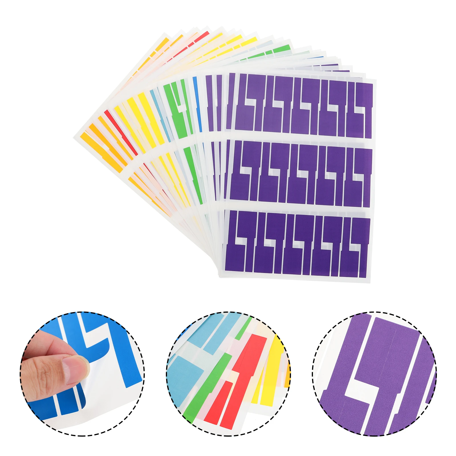 

40 Sheets Oil-proof Stickers Wire Tear Resistant Waterproof Cable Tags Write on Identification Cord Labels Non-fade PP Synthetic