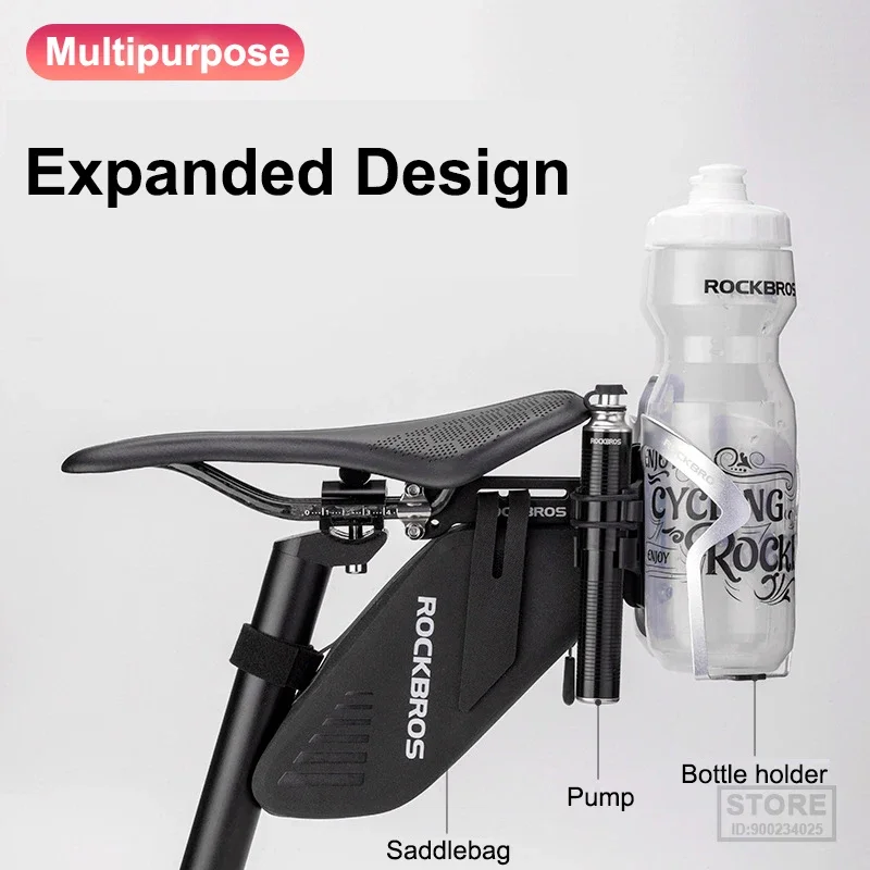 

ROCKBROS Single/Double Bottle Holder Converter Bicycle Kettle Cycling Saddle Extension Water Bottle Cup Cage Bike Accessories