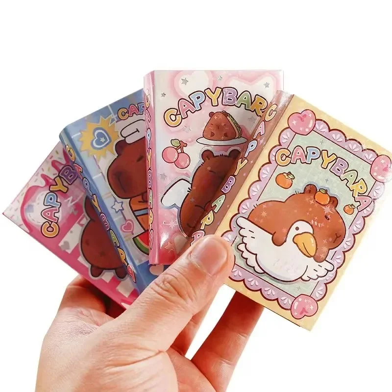 New 4Pcs/Set Capybara Sticky Notes Planner Stickers Cartoon Message Index Paper Flags Tabs Page Markers School Stationery gift