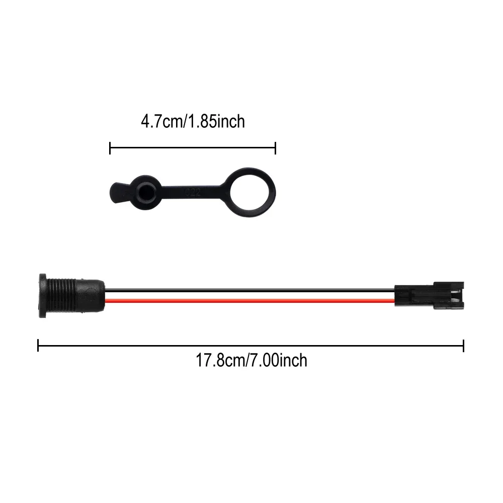 Conector de enchufe de alimentación de CC para batería, accesorio de Cable de alimentación de 5,5X2,1 Mm, impermeable, para Scooter Eléctrico y bicicleta