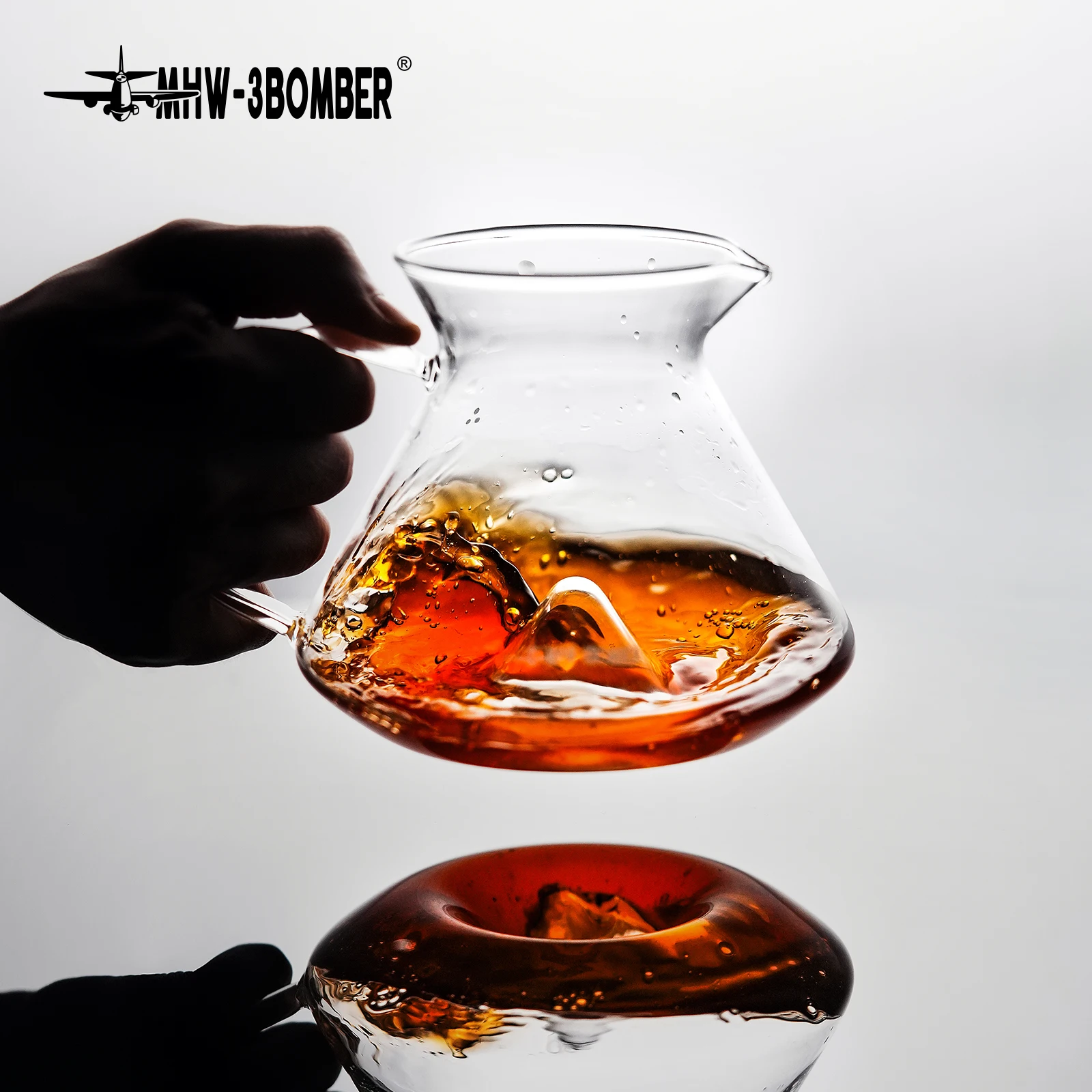 MHW-3BOMBER Pour Over Coffee Maker 360/600ml Coffee Server Glass Coffee Dripper for Home Brewing Kitchen Accessories
