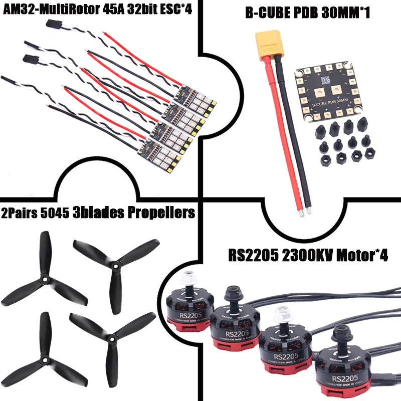 Motore brushless RS2205 2205 2300KV CW CCW con LittleBee 20A/30A BLHeli_S ESC per FPV RC QAV250 X210 Racing Drone Multicopter