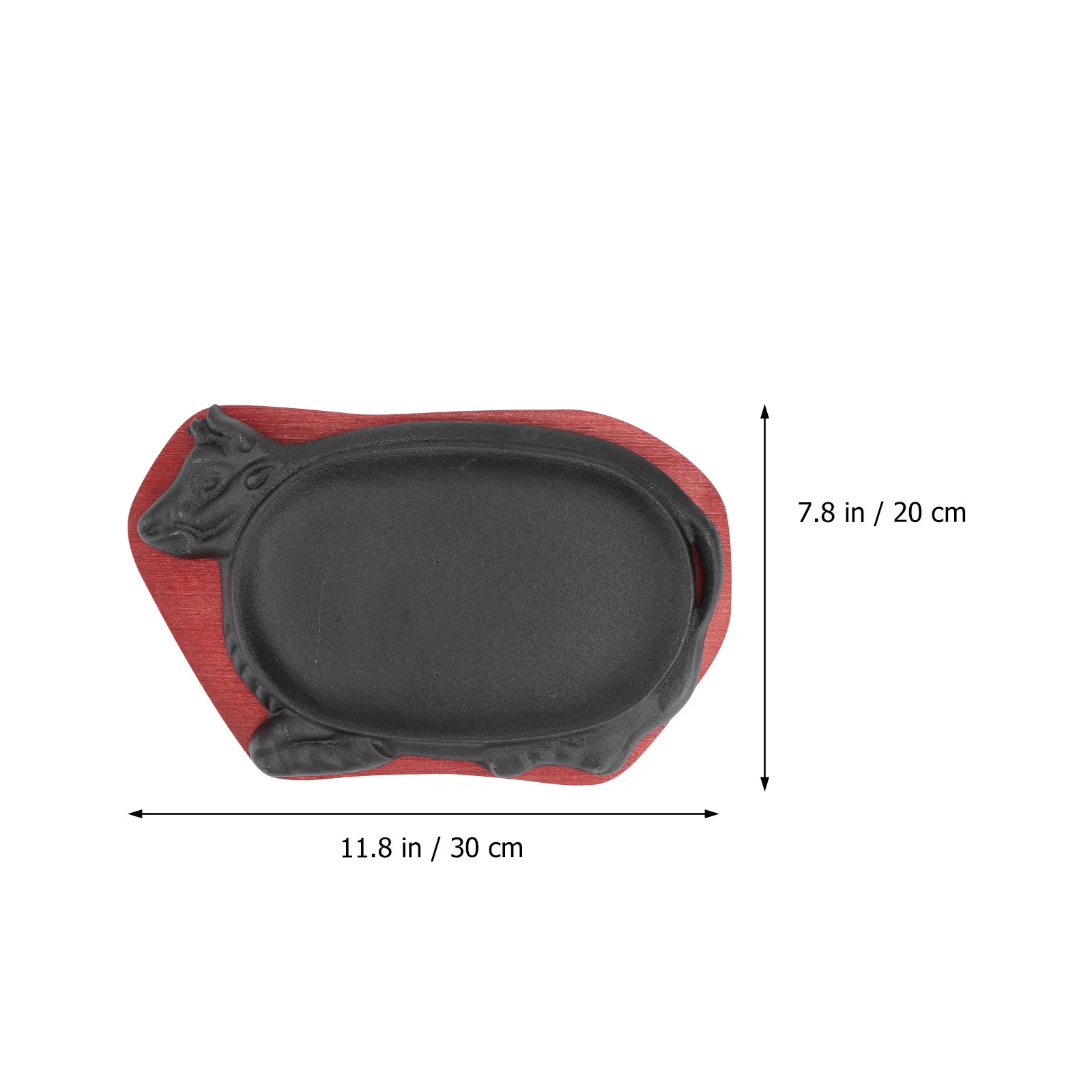 1Pcs Cast Iron Steak Plate Heavy Duty Bbq Dish for Frying Roasting Hispanic Japanese Cooking Reusable Non-Stick Metal Baking Pan view 5