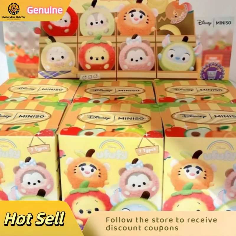 

Geniune Disney Ufufy Plush Vinyl Blind Box Toy Winnie The Pooh Trendy Plaything Mystery Box Fruit Design Birthday Ideal Gift
