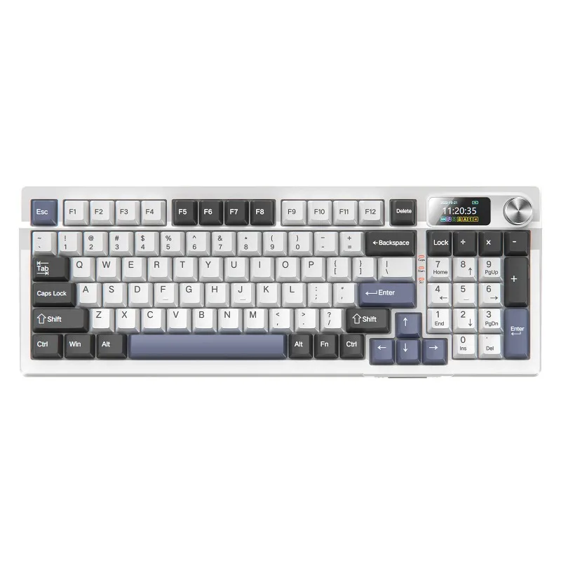 

Y95 Bluetooth the third mock examination mechanical keyboard wireless 98 with RGB wired game 800mAh large battery keyboard