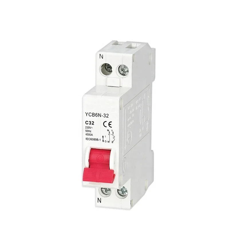 DPN 25A MCB 1P+N 110V 220V Curve C AC Mini Circuit Breaker With 5 Years Warranty