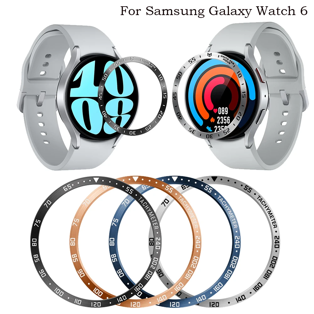 Coque en acier inoxydable pour Samsung Galaxy Watch 6, 40mm, 44mm, 43mm, 47mm cadre en métal, coque de protection rapide, bague de lunette, boîtier classique