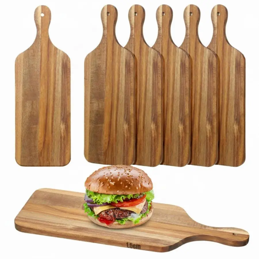 

Pcs Cutting Board Bulk Kitchen Thicken Chopping Platter with Handles Wooden Charcuterie Serving Trays Blank Wood Boards for Engr