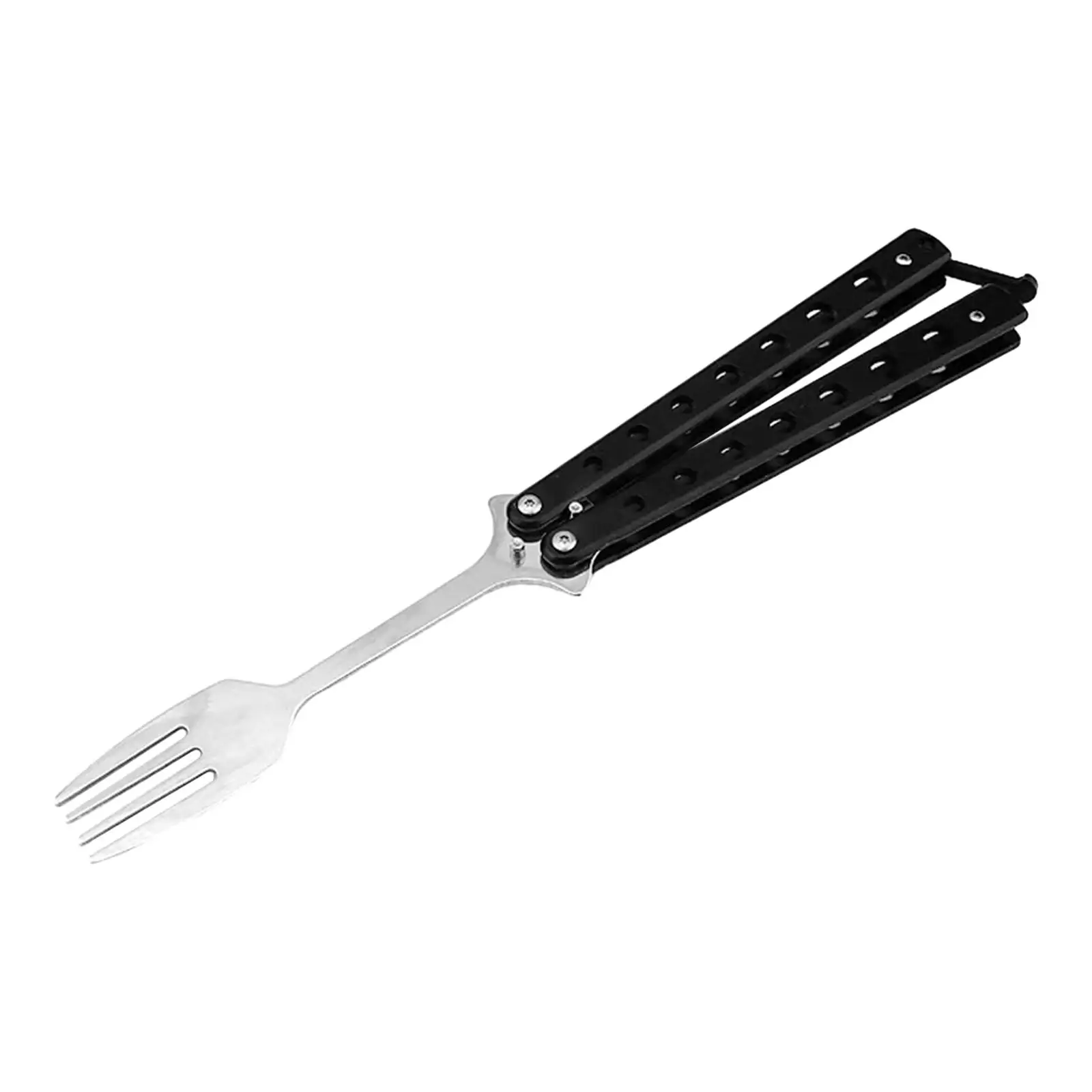 Butterfly Fork Stainless Steel Portable Foldable Utensil Butterfly Training Fork for Hunting Picnic Office Backpacking Kitchen