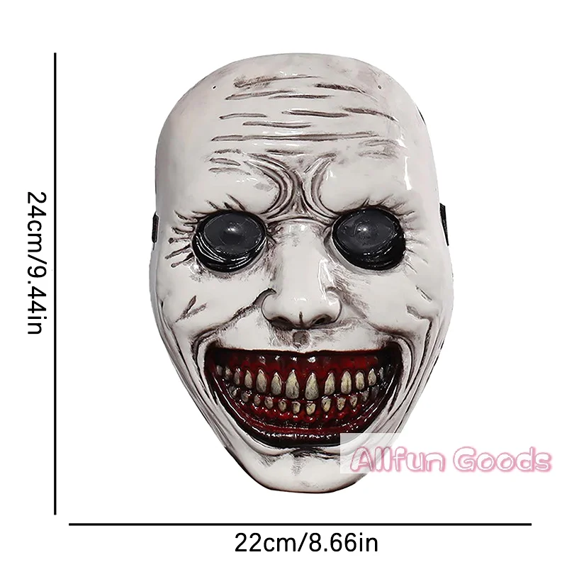 Horror The Exorcist Smiling Face Demon Mask Cosplay  Creepy Ghost Skull Plastic Masks Halloween Carnival Party Costume Prop view 6
