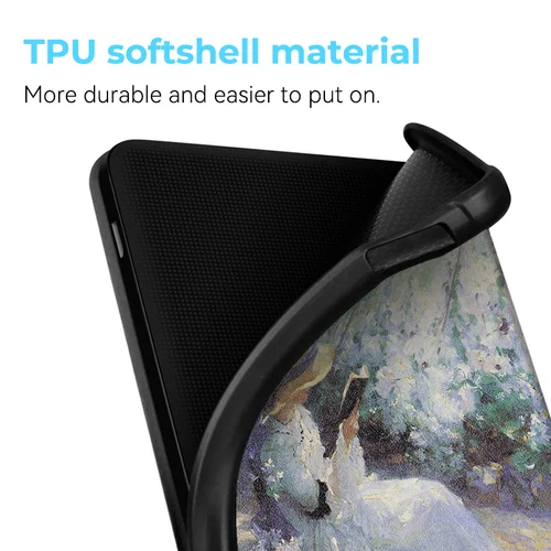 Imagen 2 del producto Funda Twosheep de 7 pulgadas para Kobo Libra Color y Kobo Libra2 TPU Shell con tapa magnética Auto Sleep Wake Cover Van Gogh pintura al óleo