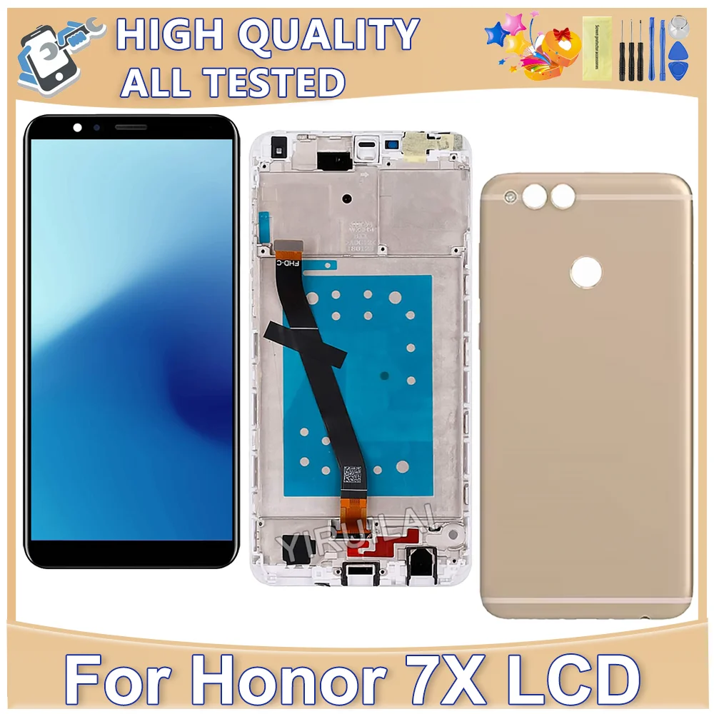 AMOLED для HUAWEI Honor 7X, дигитайзер сенсорного экрана в сборе для Huawei BND-TL10 BND-AL10 BND-L21/L22/L24, ЖК-дисплей