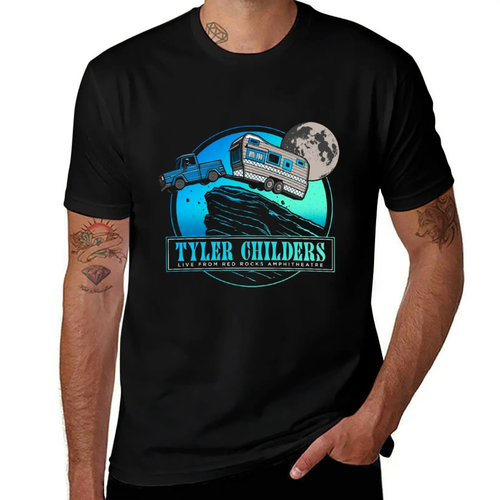 Tyler childers bus moon best sellers v1 T-Shirt Basic Comfort Fit T-Shirt for Men