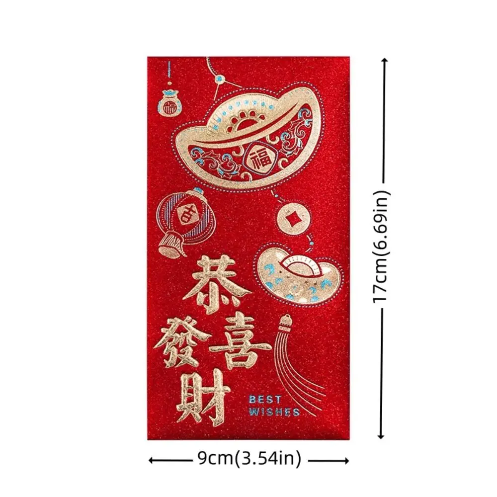 Cobra 2025 ano novo envelope vermelho lanterna dos desenhos animados ano novo pacote vermelho festival de primavera chinês bolsos vermelhos da sorte