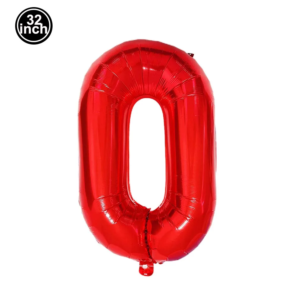 Balloon 0 Number Balloons Wild One Green Globe Blue Figure 0 Birthday Big Large 32 inch Red Rose Golden Silver Black Colorful view 6