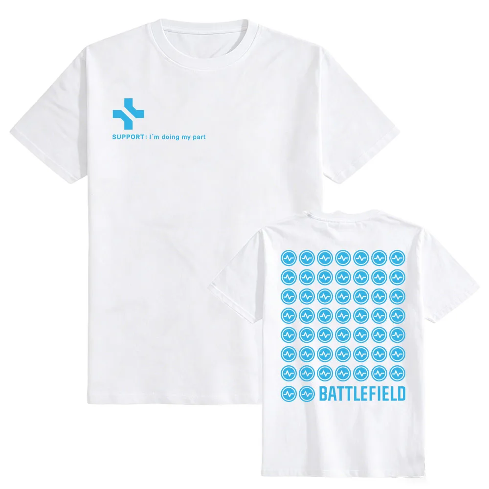 Battlefield 6 Support T-Shirt Cotton Summer Short Sleeve Soft Tees Unisex Streetwear O-neck Fashion Graphic Print Merch Tshirts